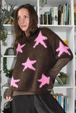 Big Softie Star Short Sleeve Knit Chocolate